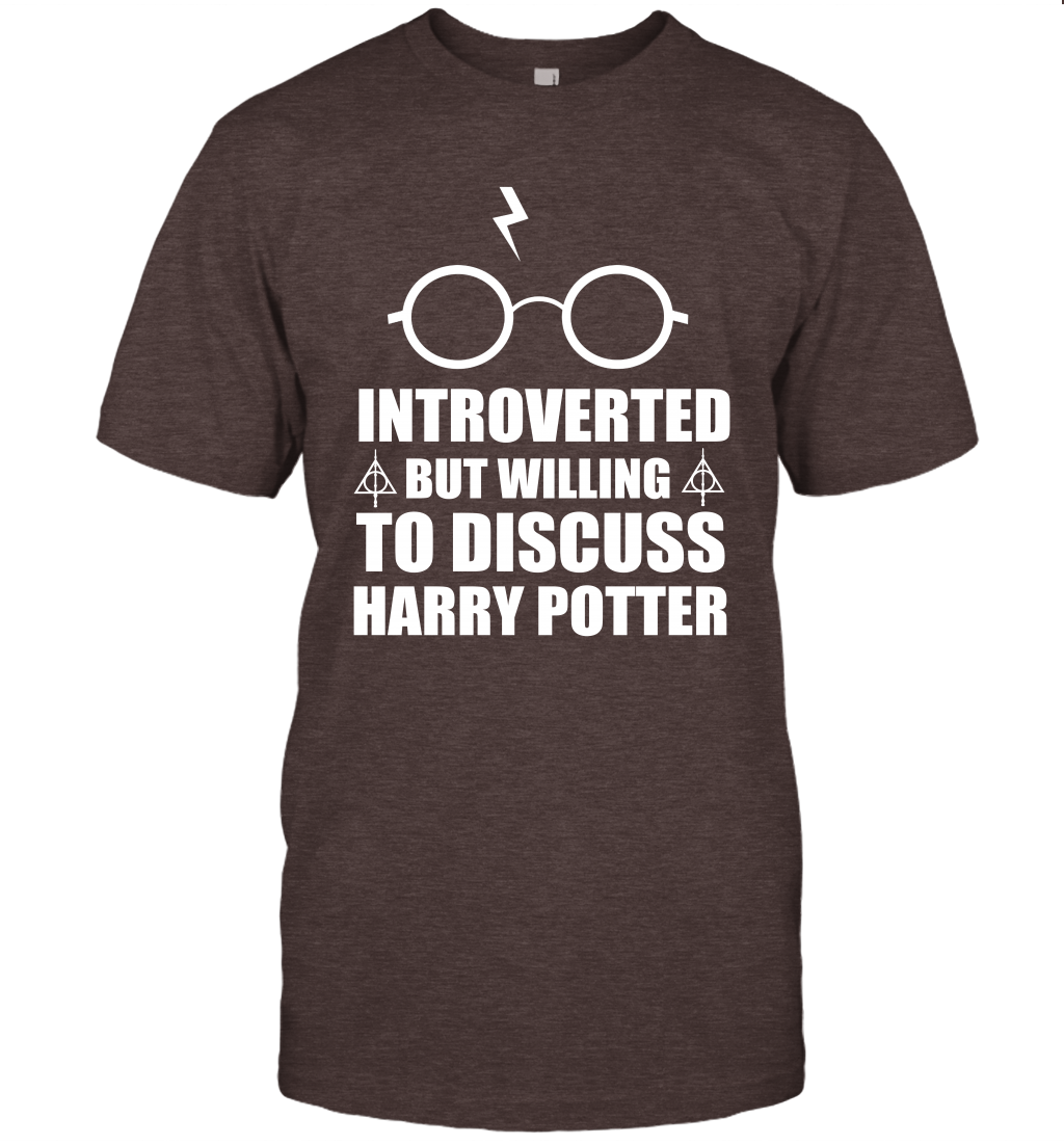 Introverted But Willing To Discuss Harry Potter T-Shirt T-Shirt Dark Chocolate
