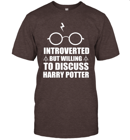 Introverted But Willing To Discuss Harry Potter T-Shirt T-Shirt Dark Chocolate