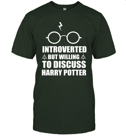 Introverted But Willing To Discuss Harry Potter T-Shirt T-Shirt Forest Green