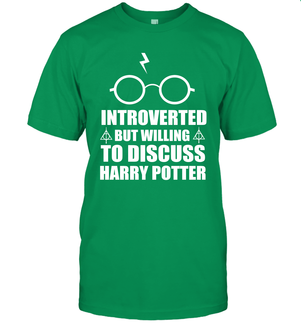 Introverted But Willing To Discuss Harry Potter T-Shirt T-Shirt Irish Green