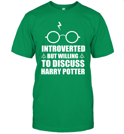 Introverted But Willing To Discuss Harry Potter T-Shirt T-Shirt Irish Green