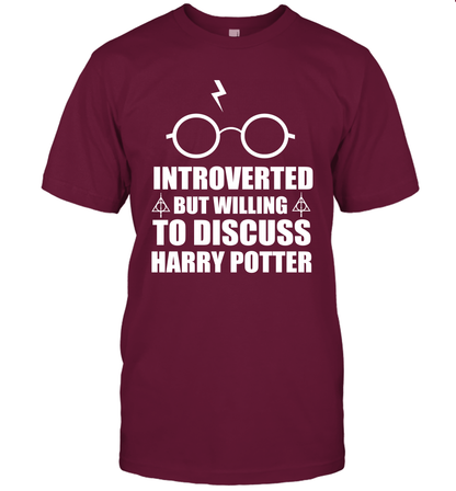 Introverted But Willing To Discuss Harry Potter T-Shirt T-Shirt Maroon