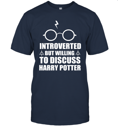 Introverted But Willing To Discuss Harry Potter T-Shirt T-Shirt Navy