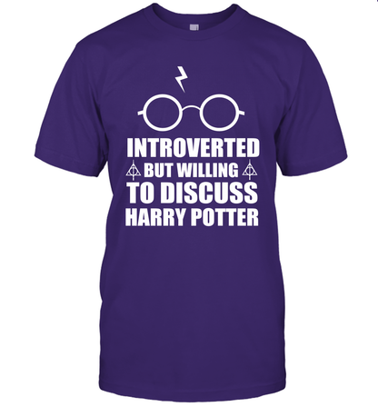 Introverted But Willing To Discuss Harry Potter T-Shirt T-Shirt Purple
