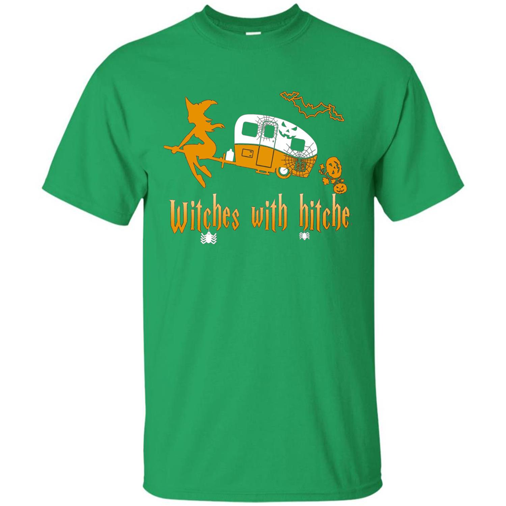 Halloween T-shirt Witches With Hitches T-shirt Irish Green