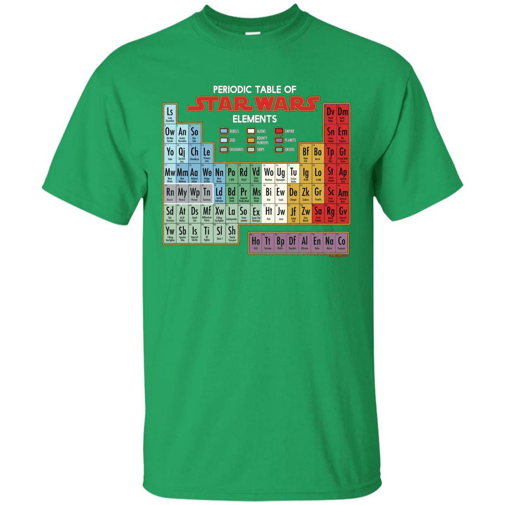 Movie T-shirt Periodic Table of Elements Graphic T-Shirt Irish Green