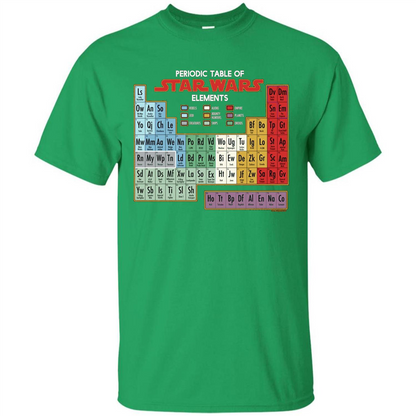 Movie T-shirt Periodic Table of Elements Graphic T-Shirt Irish Green