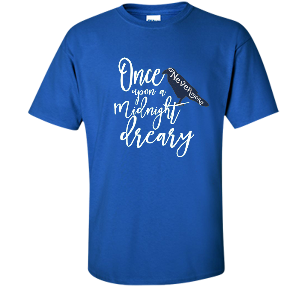 Poe Raven Shirt, Bookworm Shirt Literary Gifts cool shirt Royal