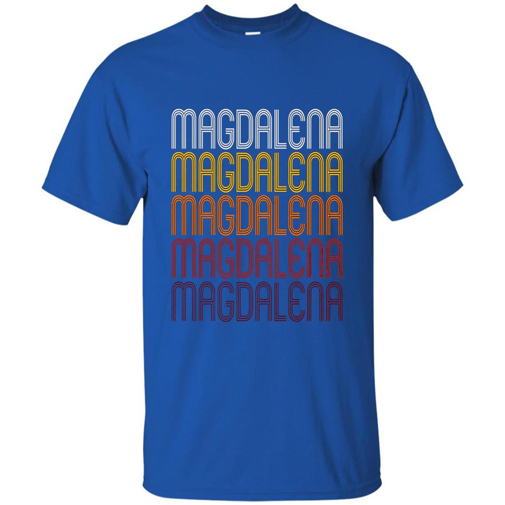 Magdalena Retro Wordmark Pattern T-shirt Royal
