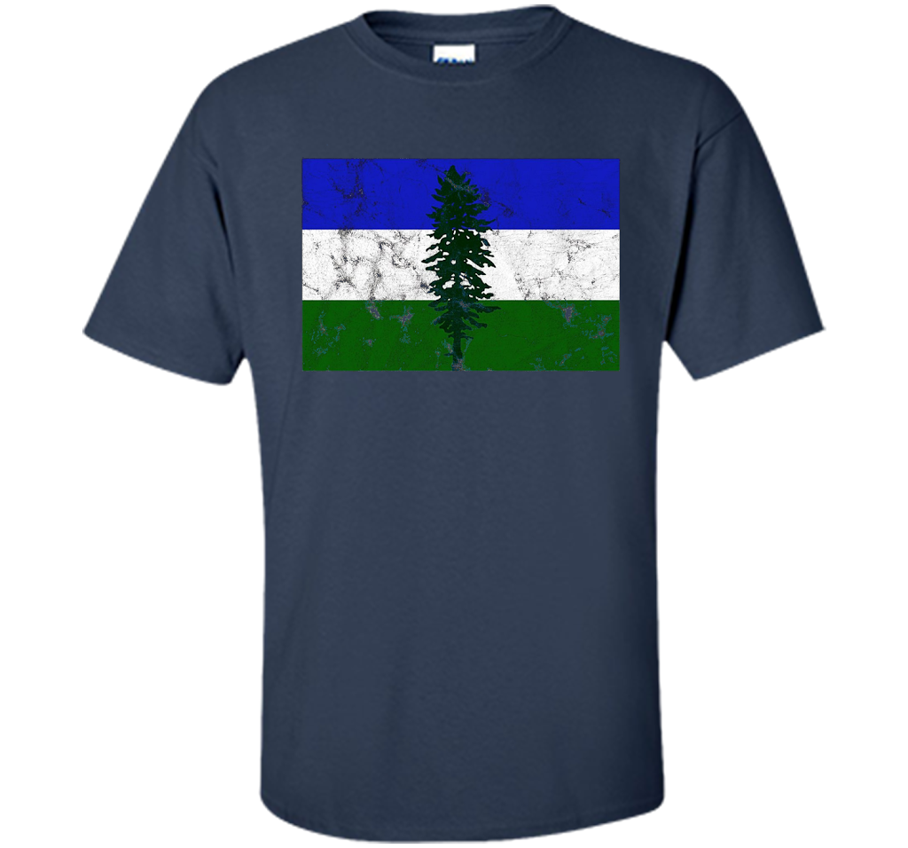 Distressed Cascadia Doug Flag T-shirt Navy