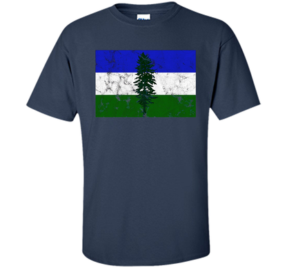 Distressed Cascadia Doug Flag T-shirt Navy