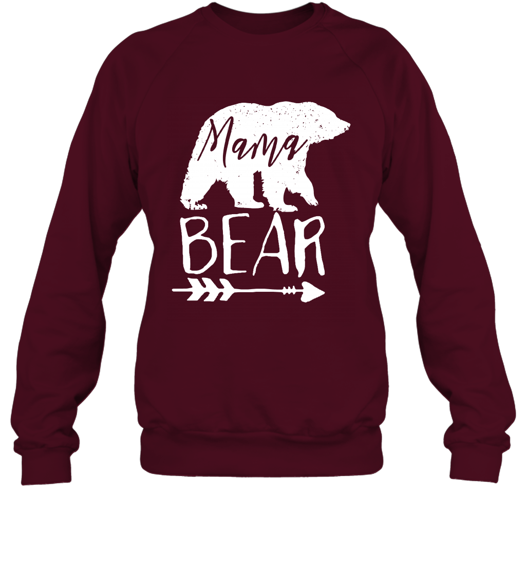 Mama Bear Shirt Sweatshirt Sweatshirt Maroon