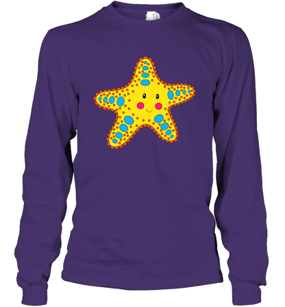 Starfish Summer Beaches Shirt Long Sleeve T-Shirt Long Sleeve T-Shirt Purple