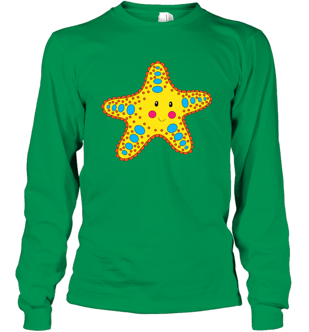 Starfish Summer Beaches Shirt Long Sleeve T-Shirt Long Sleeve T-Shirt Irish Green