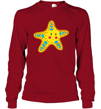 Starfish Summer Beaches Shirt Long Sleeve T-Shirt Long Sleeve T-Shirt Cardinal Red