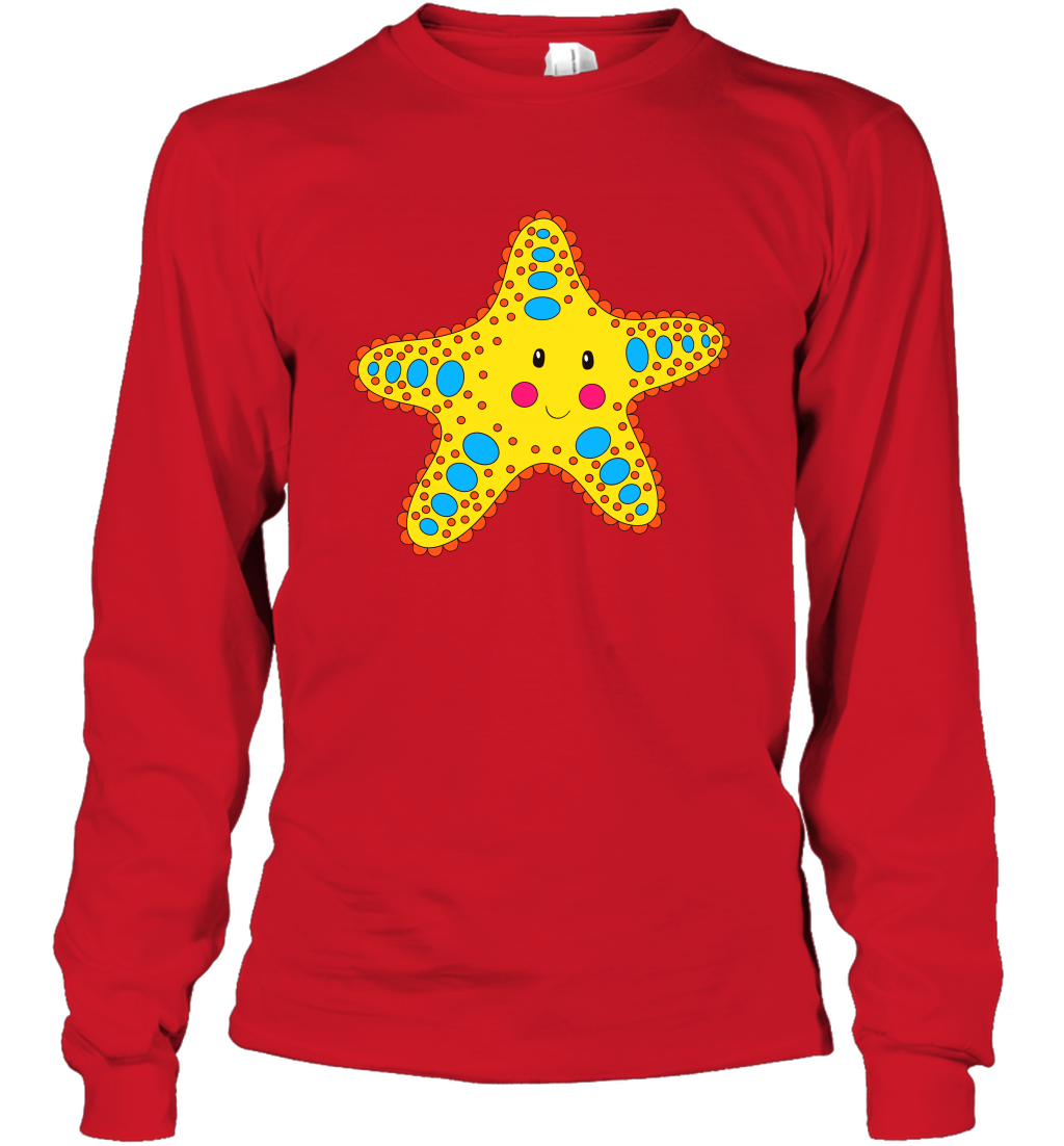 Starfish Summer Beaches Shirt Long Sleeve T-Shirt Long Sleeve T-Shirt Red