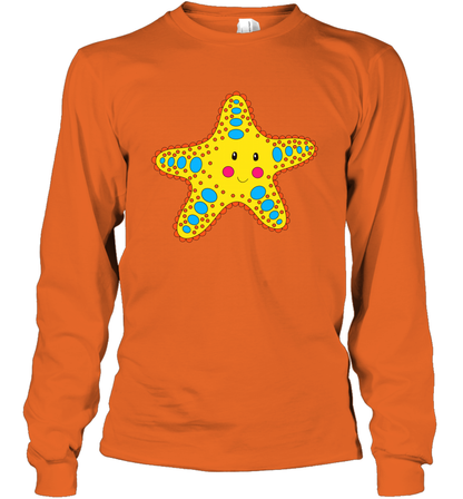 Starfish Summer Beaches Shirt Long Sleeve T-Shirt Long Sleeve T-Shirt Orange