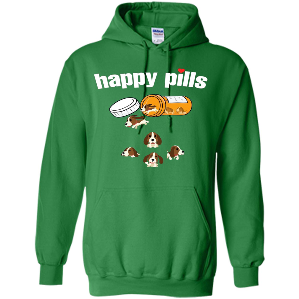 Dog Lover T-shirt Happy Pills T-shirt Irish Green