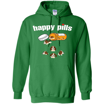 Dog Lover T-shirt Happy Pills T-shirt Irish Green