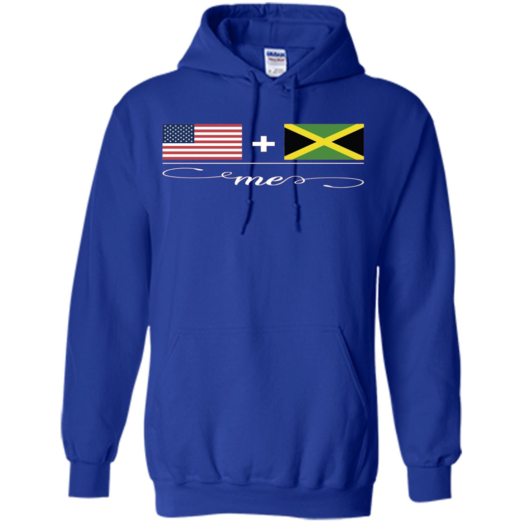American + Jamaican = Me USA and Jamaica Flags T-shirt Royal