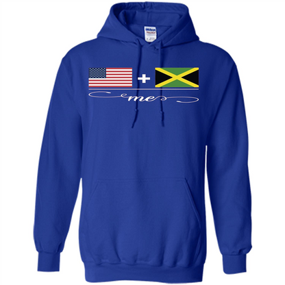 American + Jamaican = Me USA and Jamaica Flags T-shirt Royal