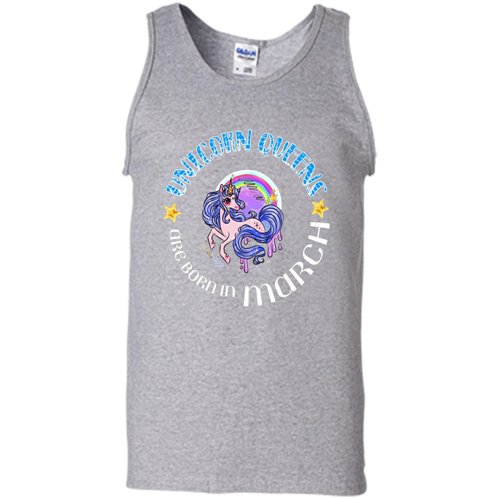 March Unicorn T-shirt Unicorn Queens Are Born March Sport Grey