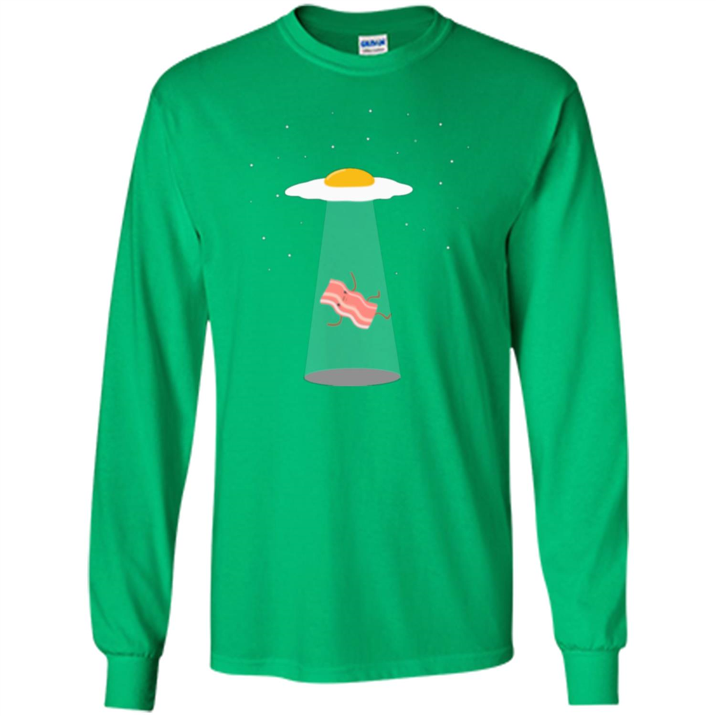 Cute Funny Bacon And Eggs UFO Irish Green
