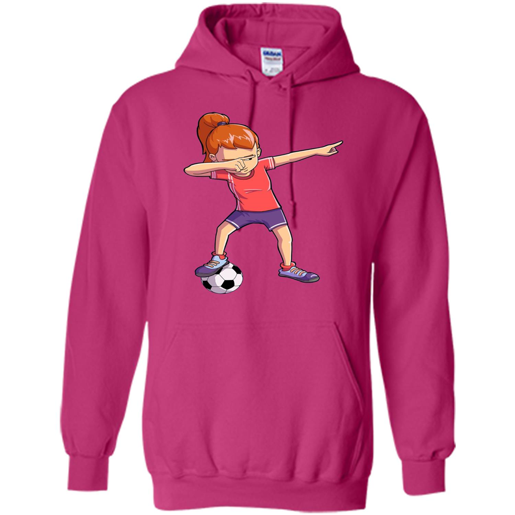 Dabbing Soccer Girl T-shirt Dab Dance T-shirt Heliconia