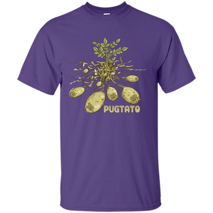 Pug Lover T-shirt Pug Potato Pugtato Purple
