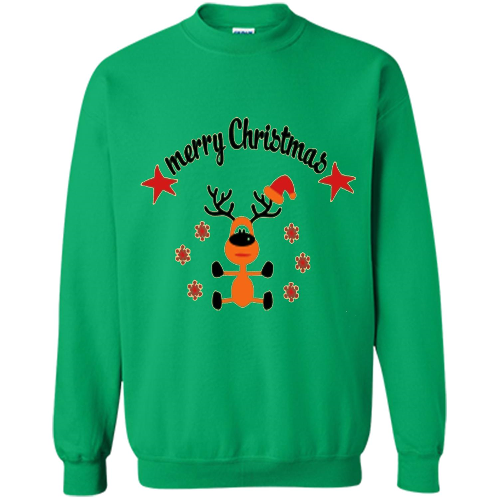 Snowman T-shirt Merry Christmas Irish Green