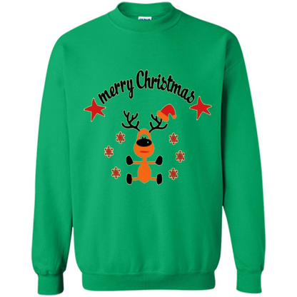 Snowman T-shirt Merry Christmas Irish Green