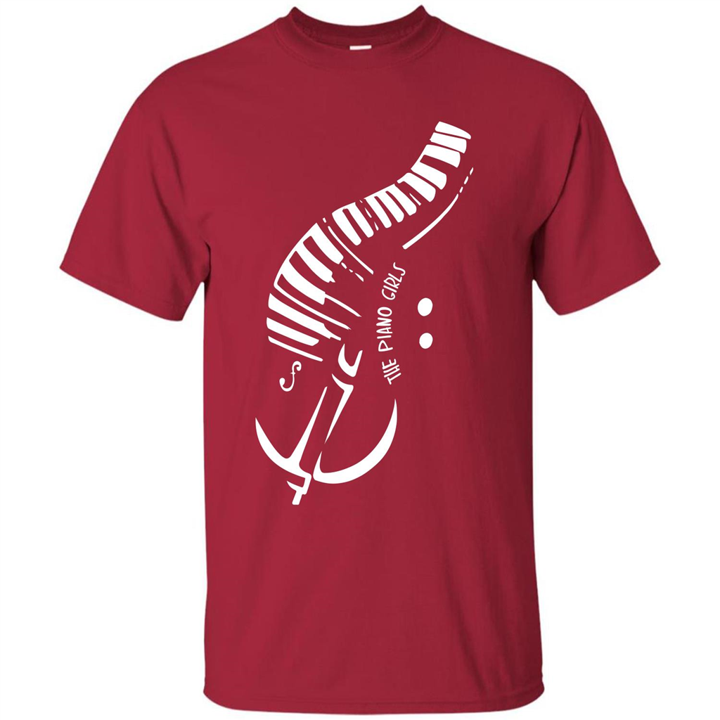 Piano Lover T-shirt The Piano Girls Cardinal