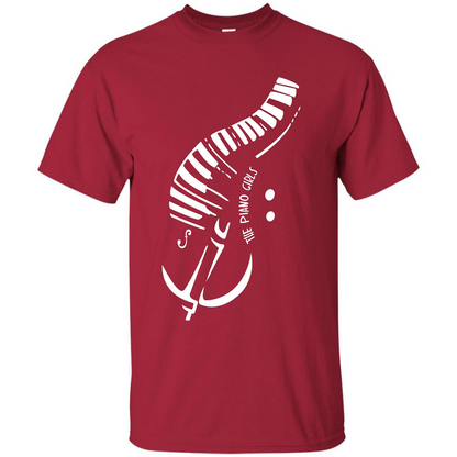Piano Lover T-shirt The Piano Girls Cardinal