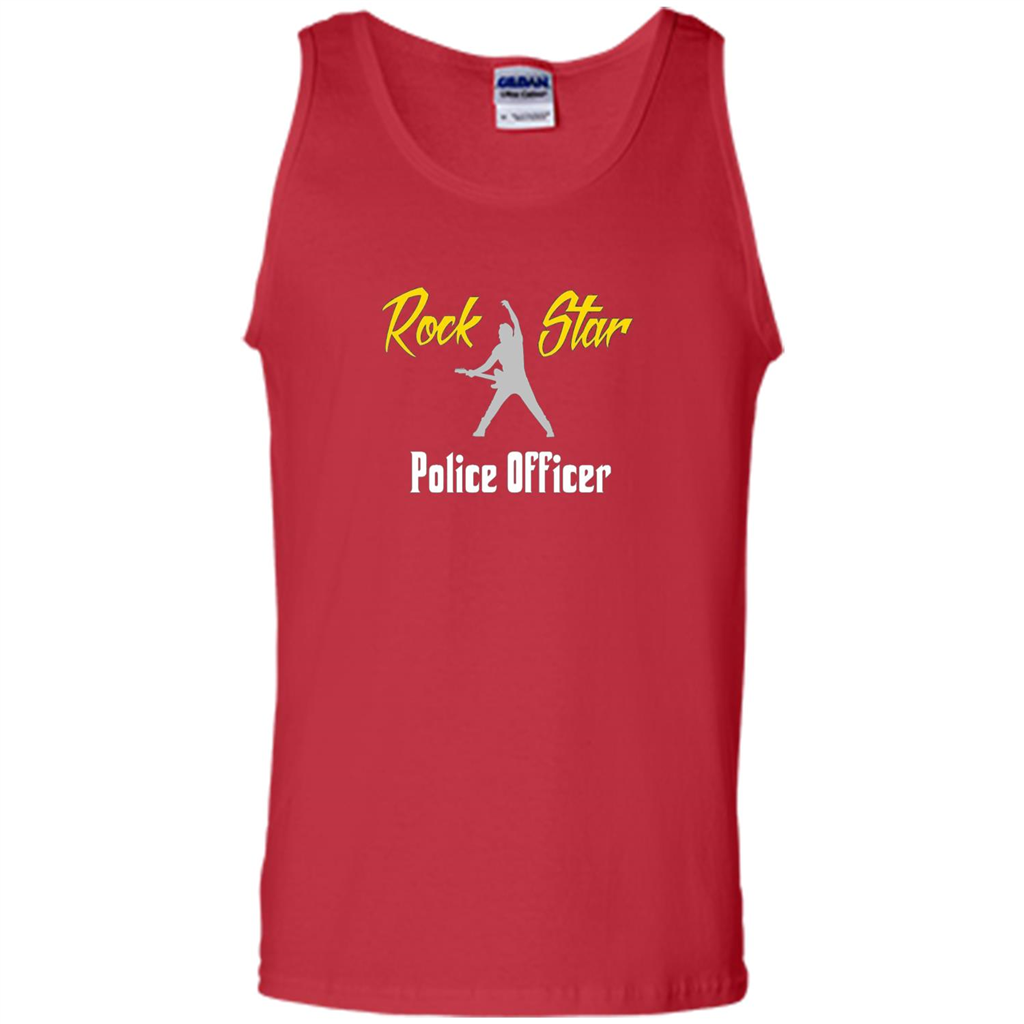 This Guy Is A Rock Star Police Officer T-shirt Red