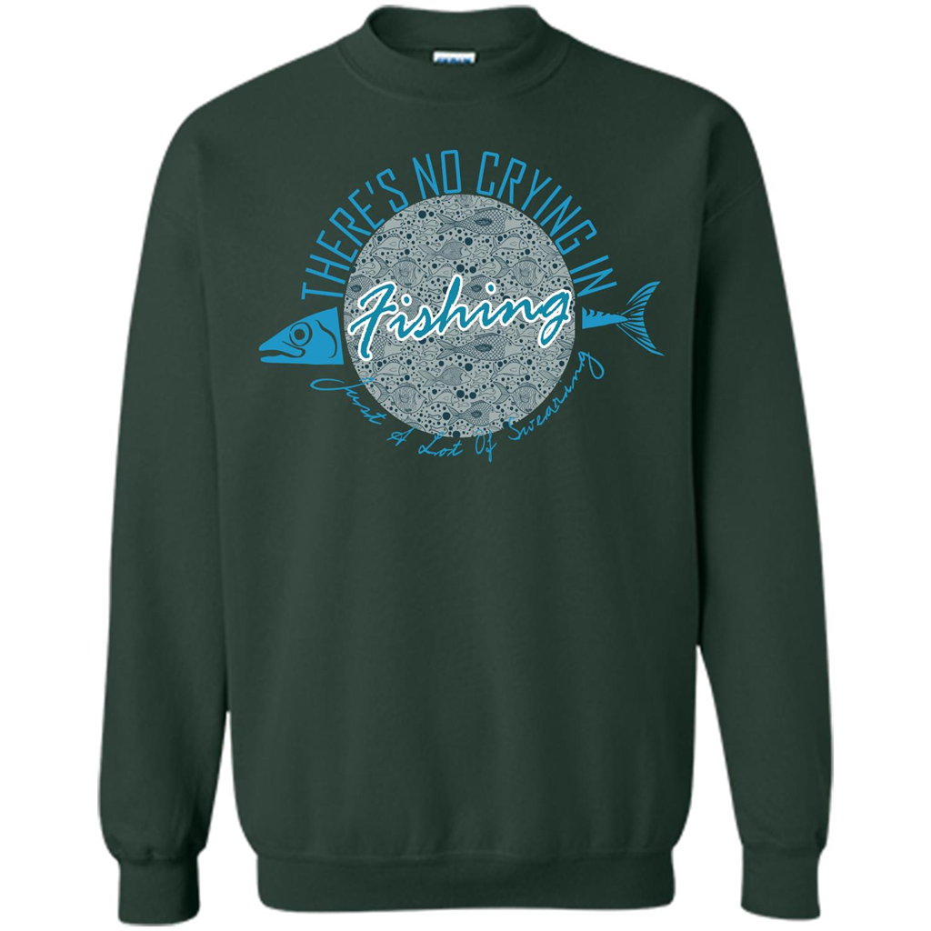 Fishing T-shirt No Crying Fishing Forest Green