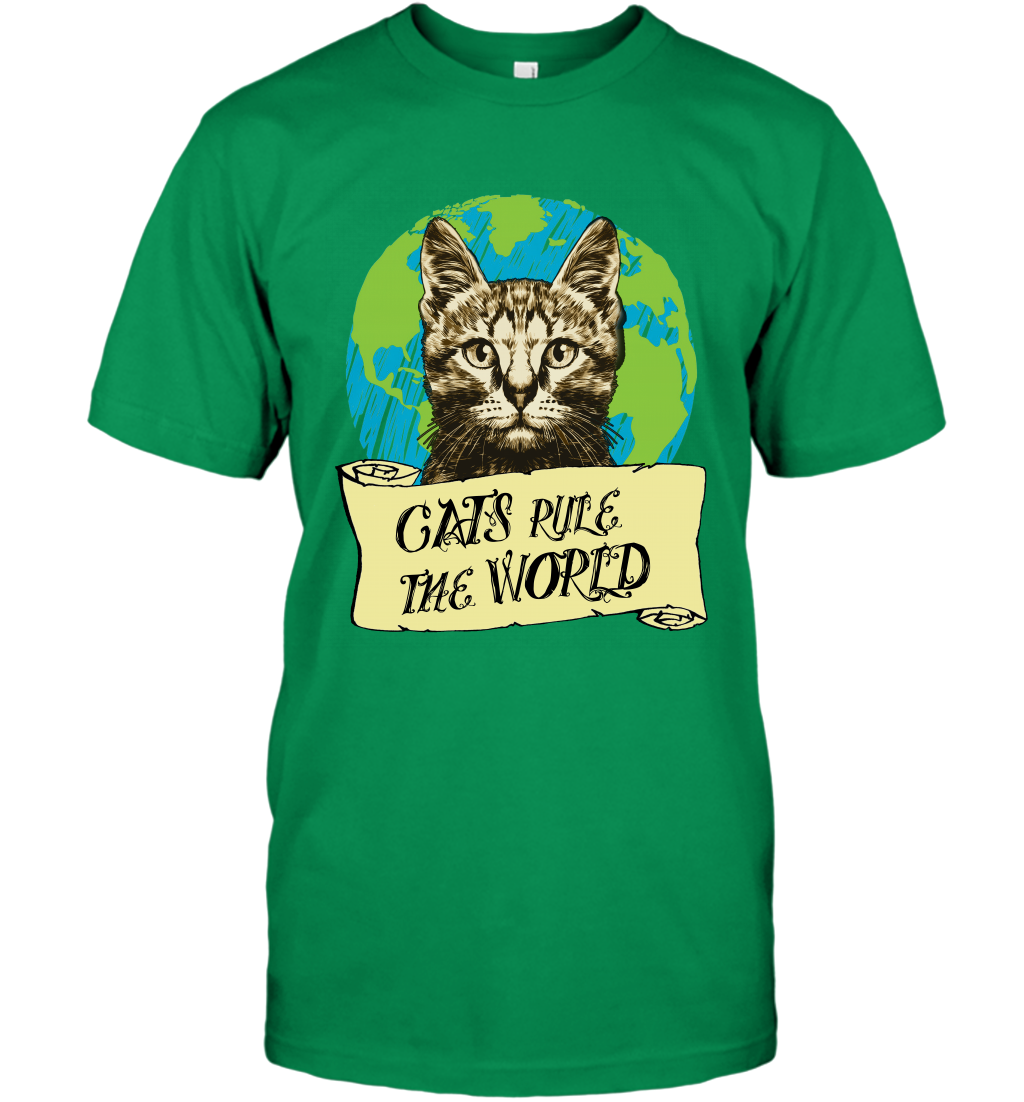 Cats Rule The World Kitten Shirt T-Shirt T-Shirt Irish Green