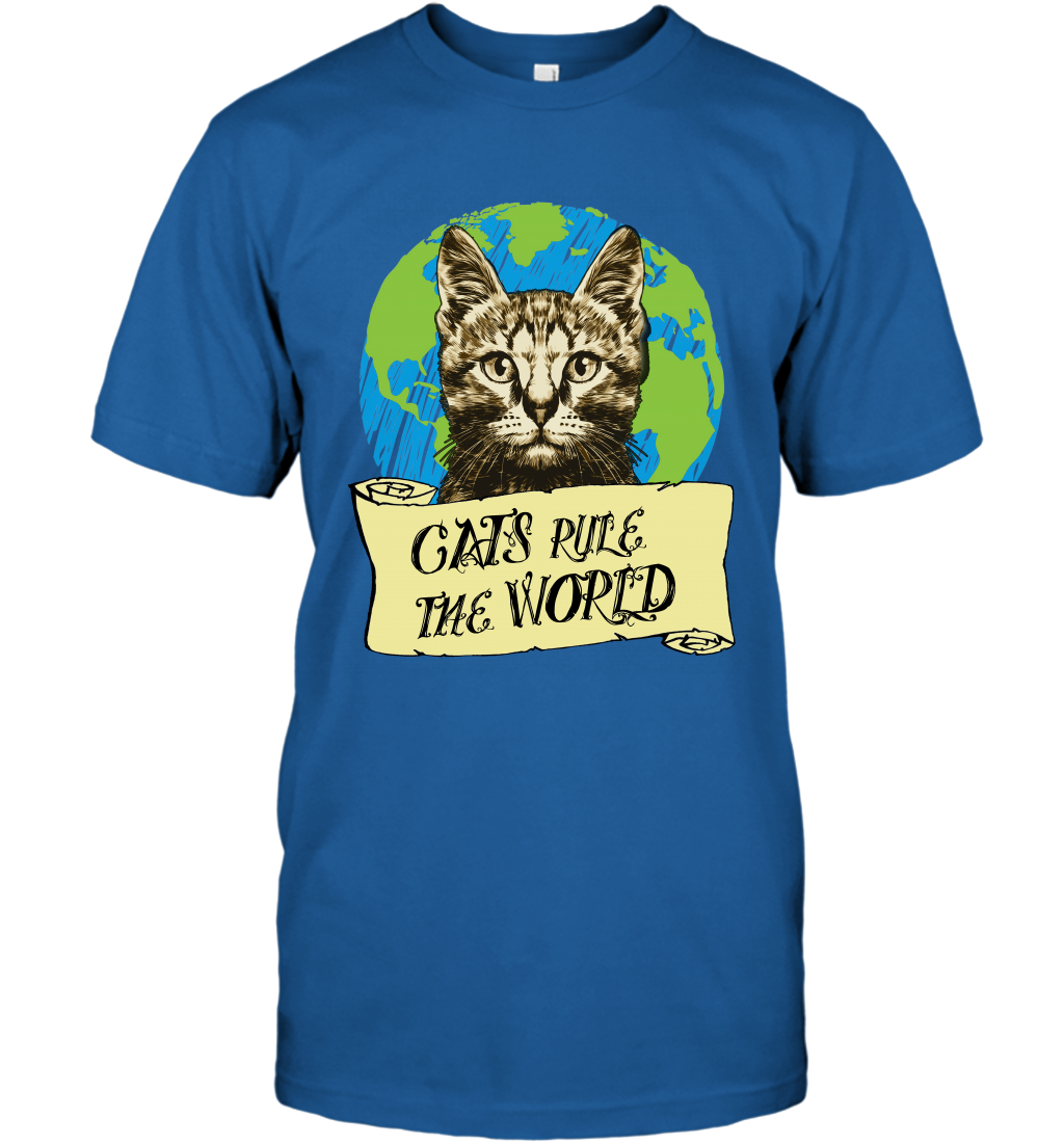 Cats Rule The World Kitten Shirt T-Shirt T-Shirt Royal