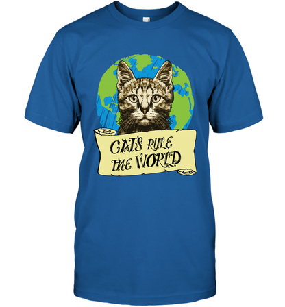 Cats Rule The World Kitten Shirt T-Shirt T-Shirt Royal