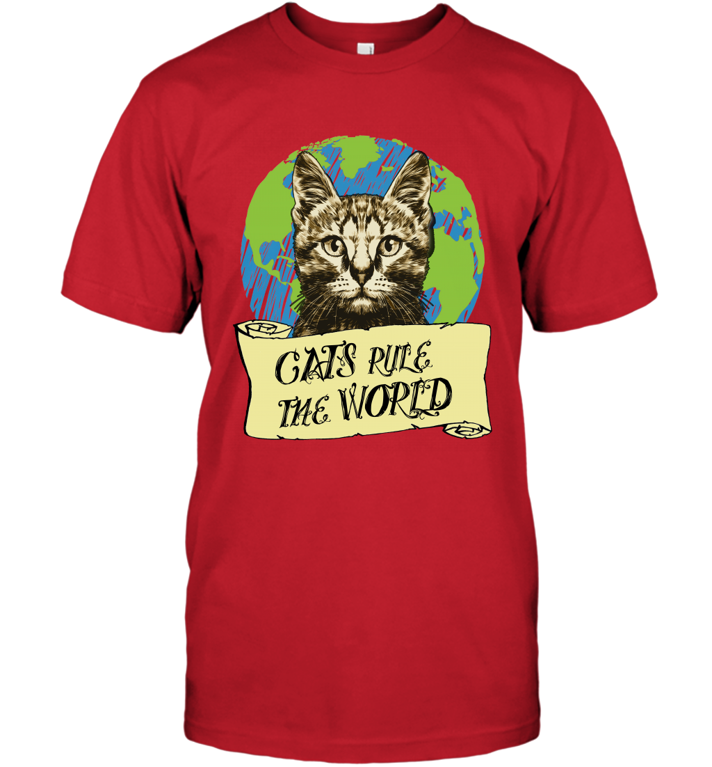 Cats Rule The World Kitten Shirt T-Shirt T-Shirt Red