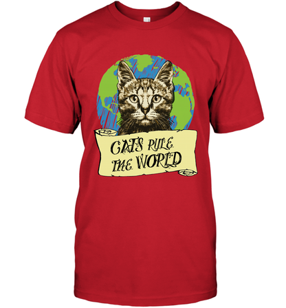 Cats Rule The World Kitten Shirt T-Shirt T-Shirt Red