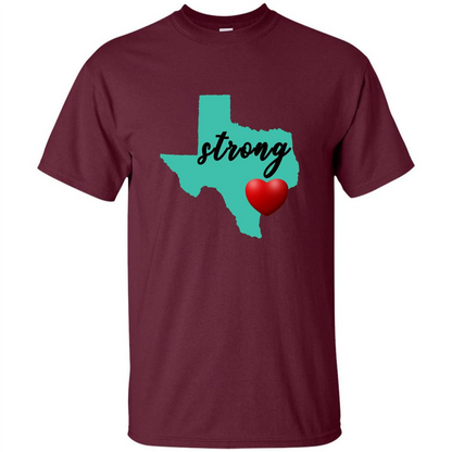 Texas Strong Support Texans T-shirt Maroon