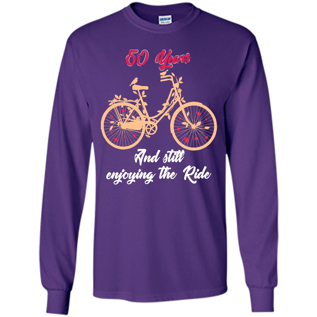 Anniversary T-shirt 50 Years And Still Enjoying The Ride Purple