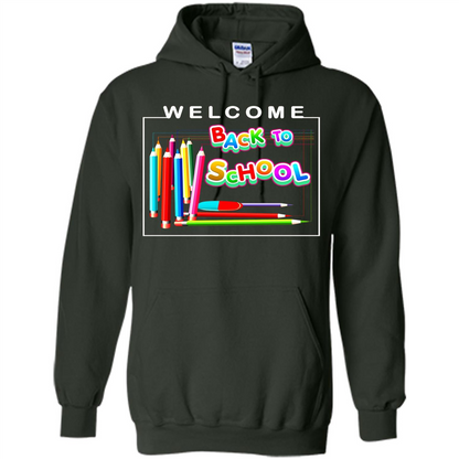 Welcome Back to School T-shirt School Day T-shirt Forest Green