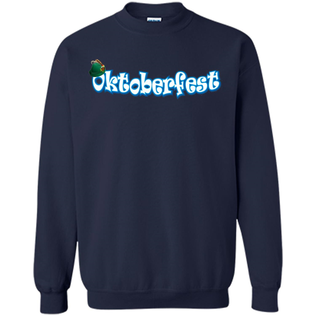Oktoberfest Tyrolean Hat German T-Shirt Navy