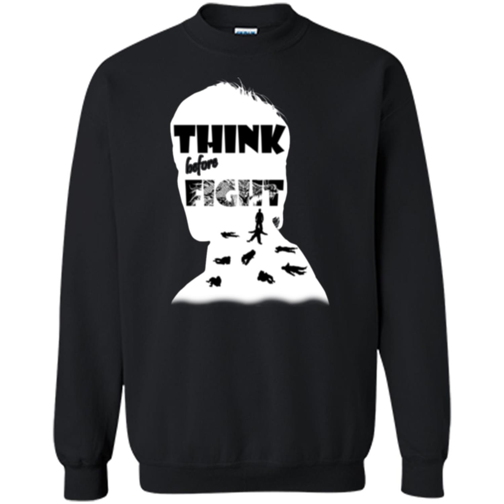 Think Before Fight T-shirt Black