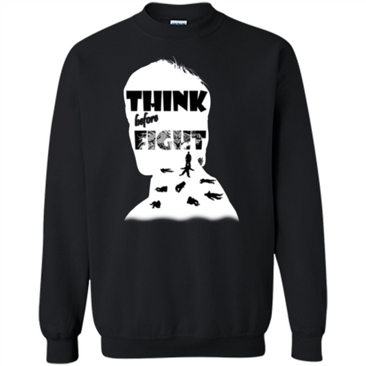 Think Before Fight T-shirt Black