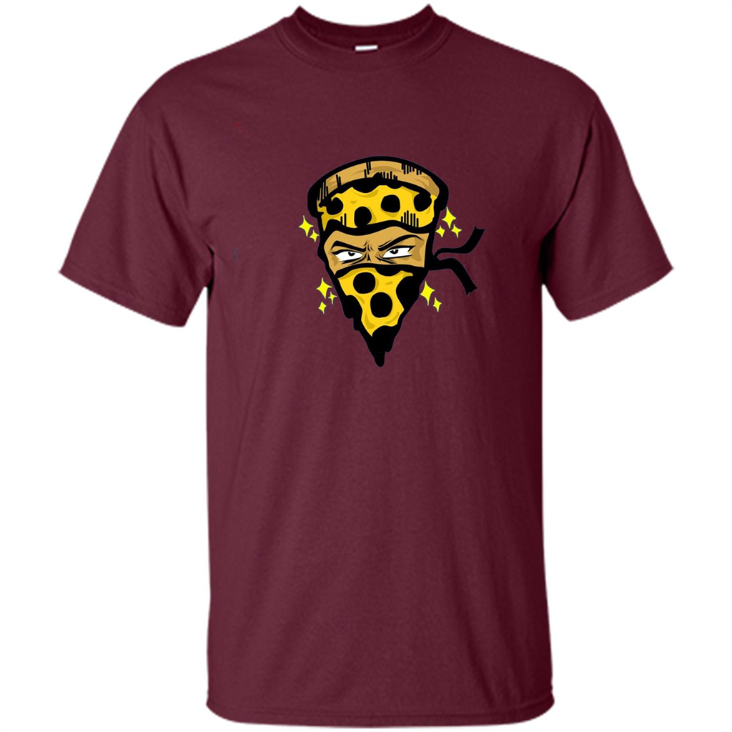 Pizza Warrior Funny Foodie Food Lover T-shirt Maroon