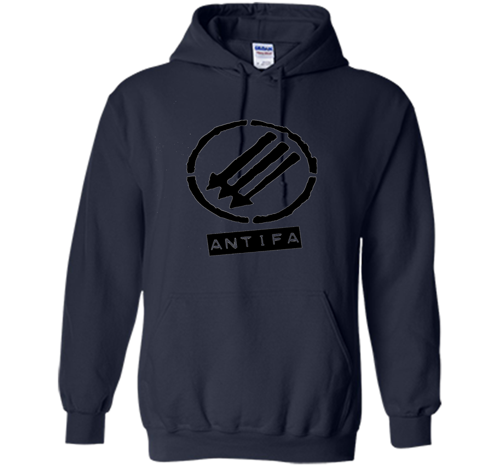 Anti Fascist Antifa Logo T-shirt Navy