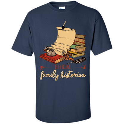 Family T-shirt Official Family Historian Navy