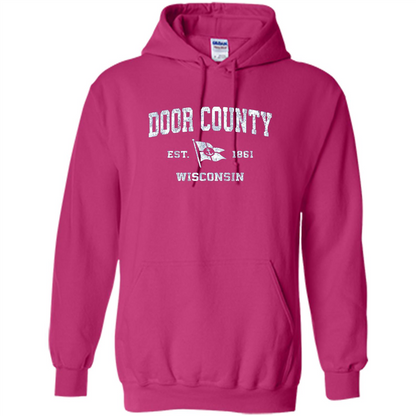 Door County Wisconsin WI Est 1861 T-shirt Heliconia